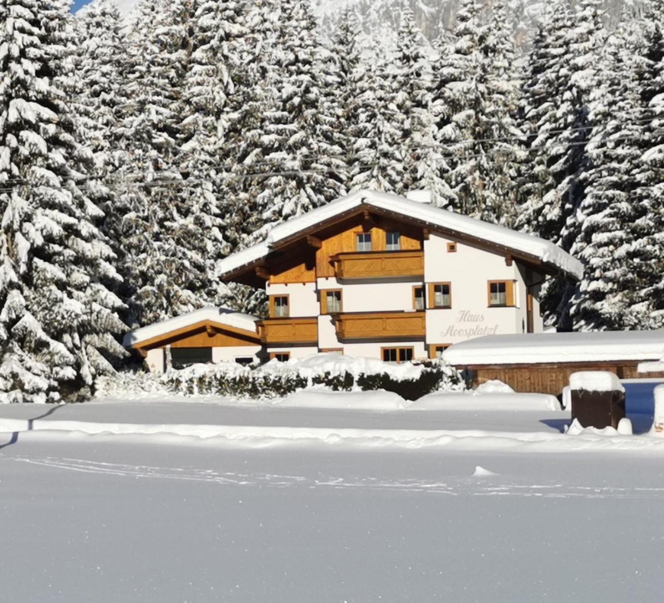 Ferienwohnung Haus Moosplatzl Leutasch Exterior foto